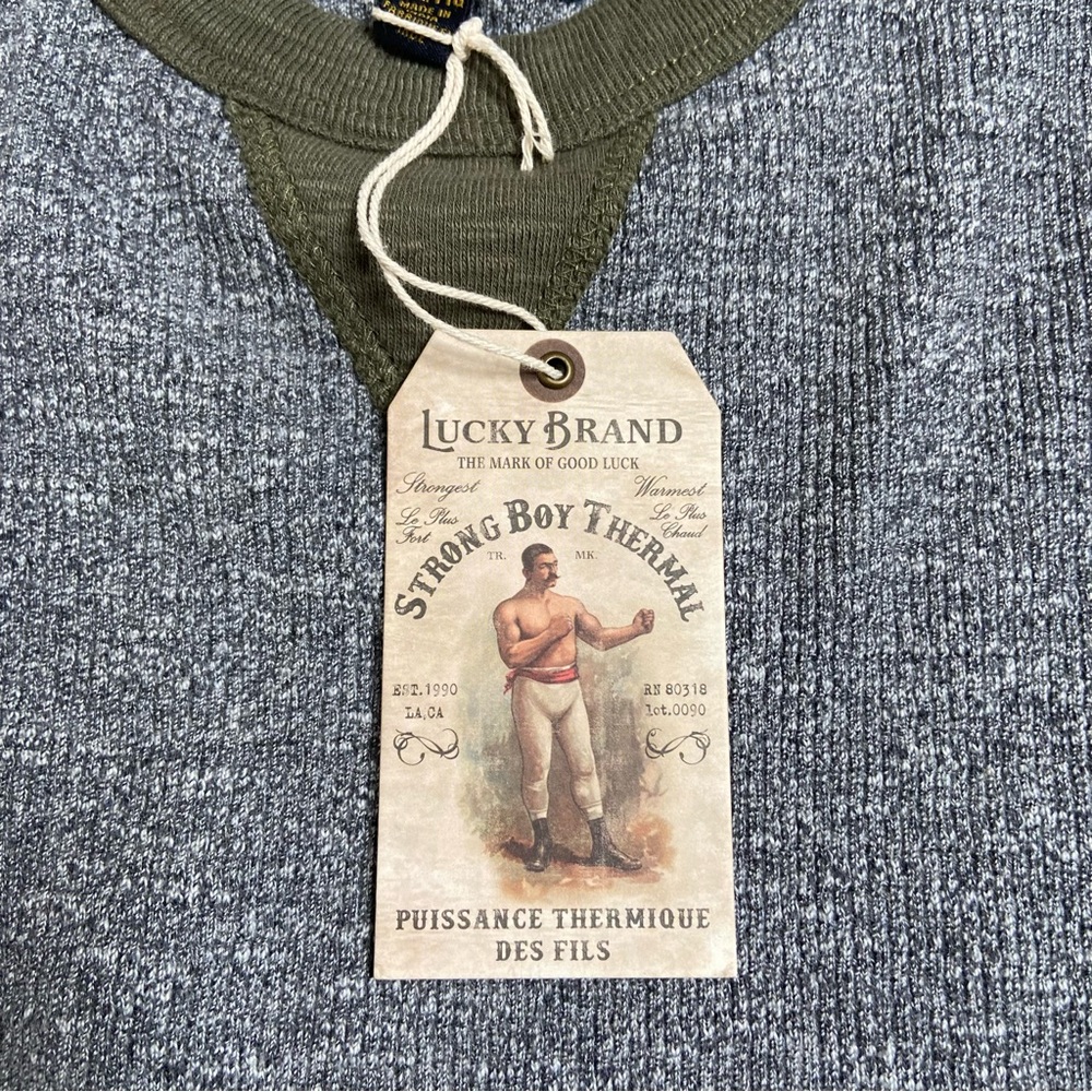 Lucky Brand Strong Boy Thermal Gray Size XXL - Picture 4 of 9